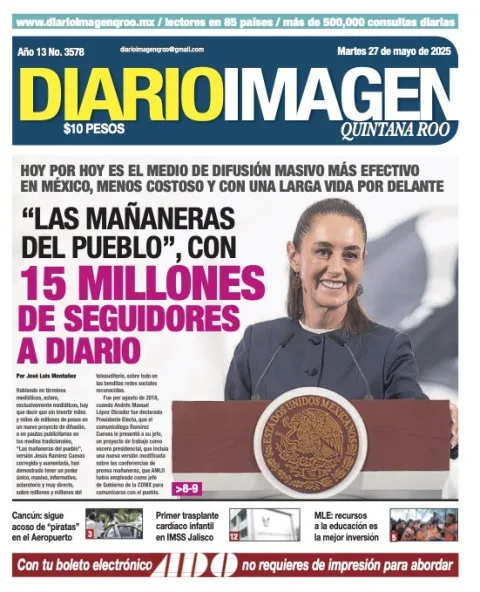 Portada de Diario Imagen Quintana Roo