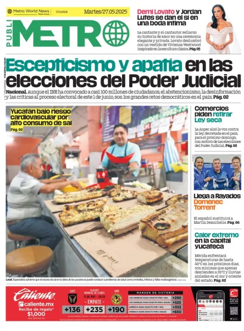 Portada de Publimetro Merida