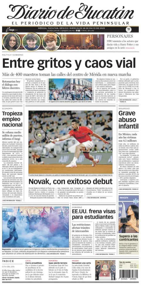 Portada de Diario de Yucatán