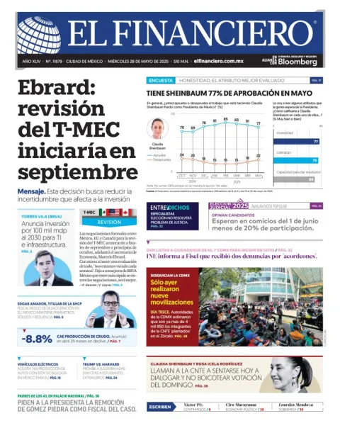 Portada de El Financiero