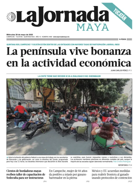 Portada de La Jornada Maya Yucatán del miércoles, 28 de mayo de 2025