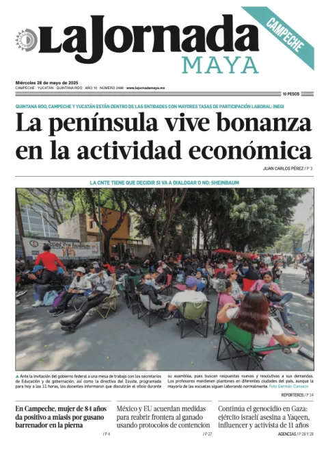 Portada de La Jornada Maya Campeche del miércoles, 28 de mayo de 2025