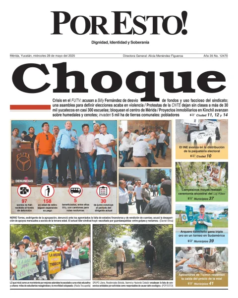 Portada de Por Esto (merida, Yucatan) del miércoles, 28 de mayo de 2025