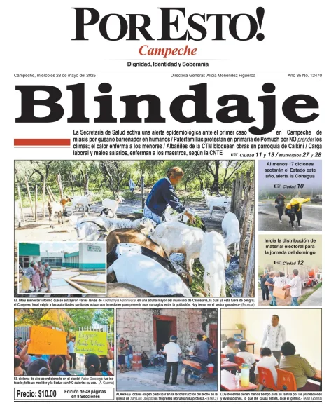 Portada de Por Esto (campeche) del miércoles, 28 de mayo de 2025