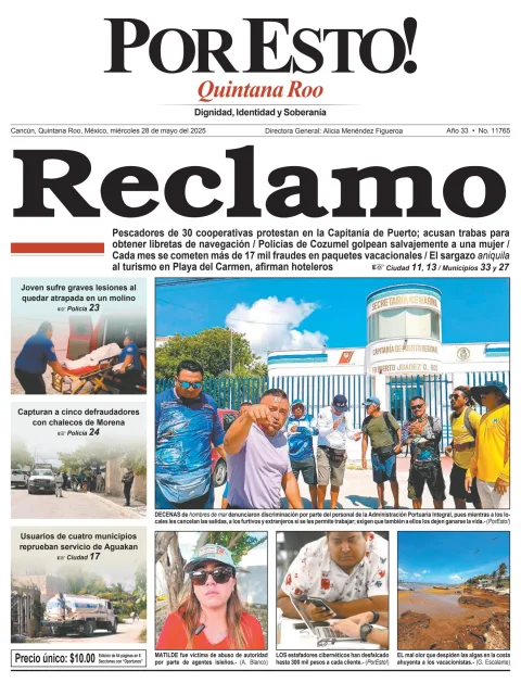 Portada de Por Esto (quintana Roo Cancun) del miércoles, 28 de mayo de 2025