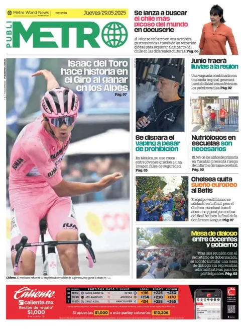 Portada de Publimetro Merida