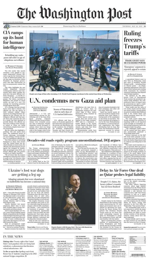 Portada de The Washington Post del jueves, 29 de mayo de 2025