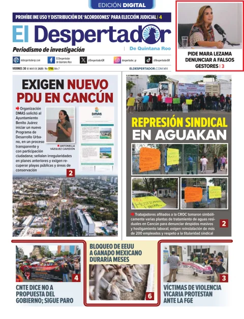 Portada de El Despertador de Quintana Roo