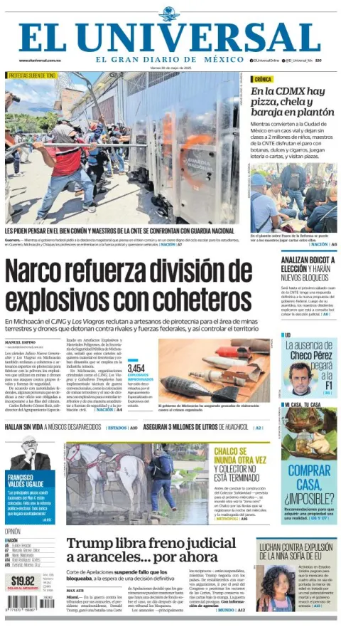 Portada de El Universal