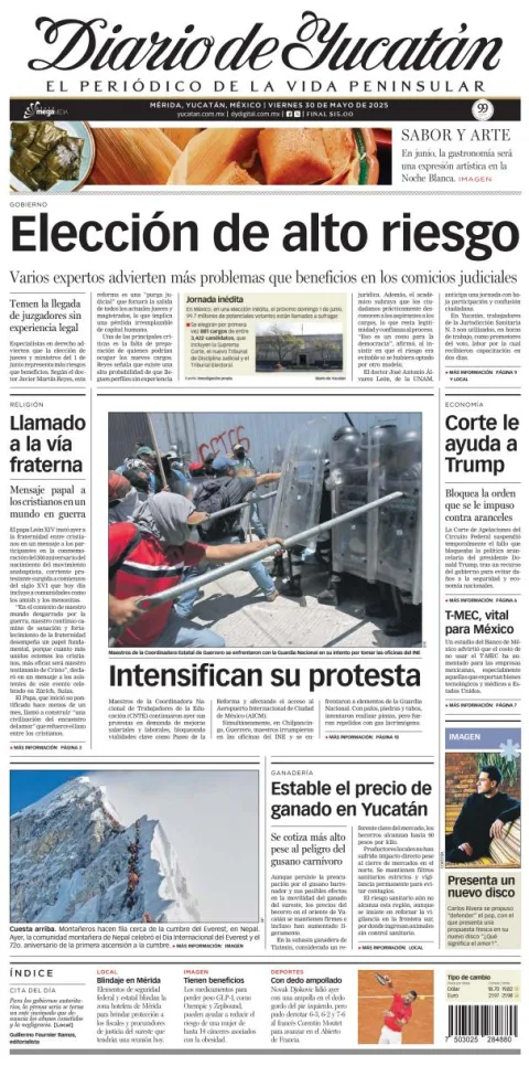 Portada de Diario de Yucatán