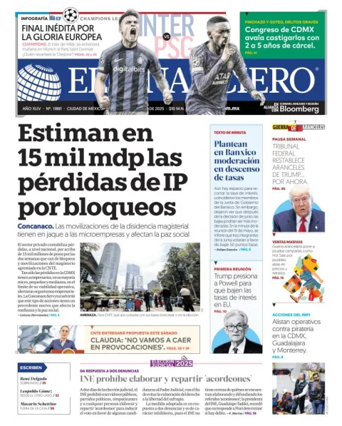Portada de El Financiero