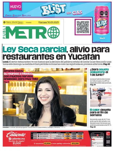 Portada de Publimetro Merida