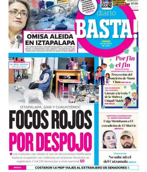 Portada de Basta del viernes, 30 de mayo de 2025