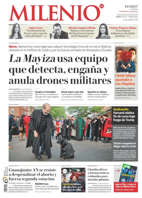 Portada de Milenio del viernes, 30 de mayo de 2025