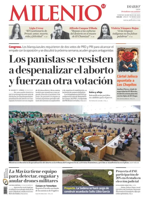 Portada de Milenio Leon del viernes, 30 de mayo de 2025
