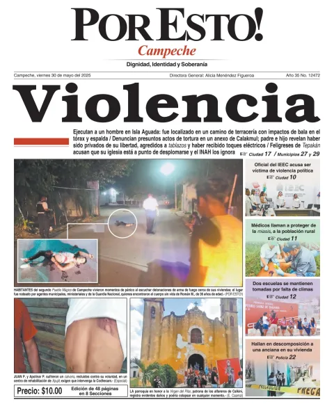 Portada de Por Esto (campeche) del viernes, 30 de mayo de 2025