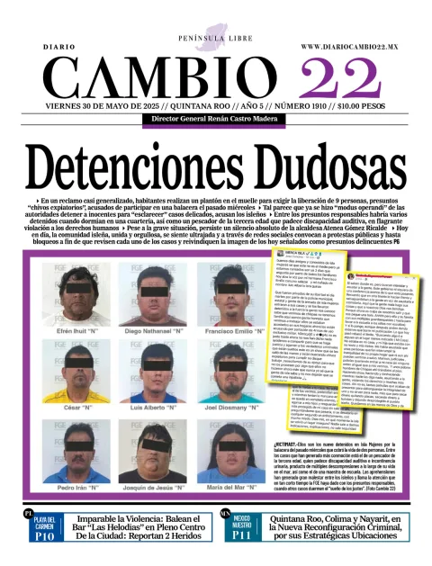Portada de Diario Cambio 22 del viernes, 30 de mayo de 2025