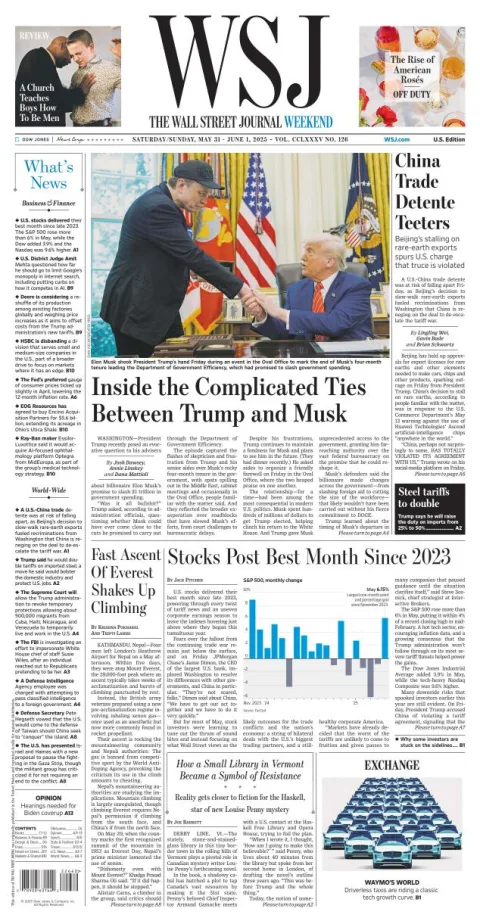 Portada de The Wall Street Journal