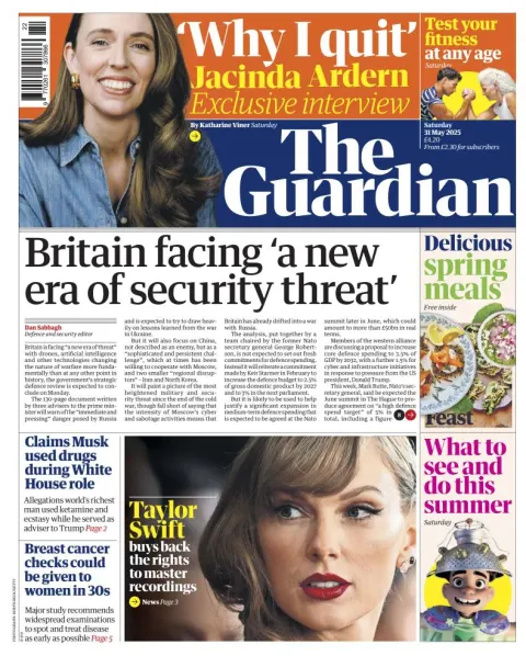 Portada de The Guardian (reino Unido)