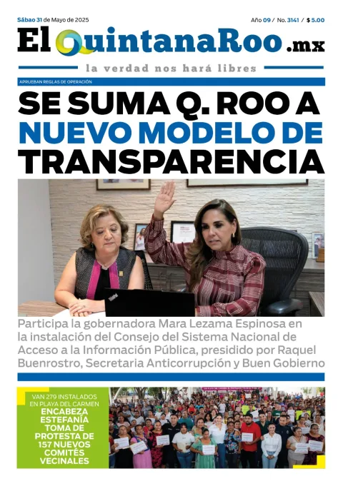 Portada de El Quintana Roo (portada) del sábado, 31 de mayo de 2025