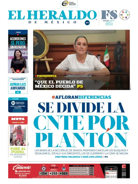 Portada de El Heraldo de Mexico