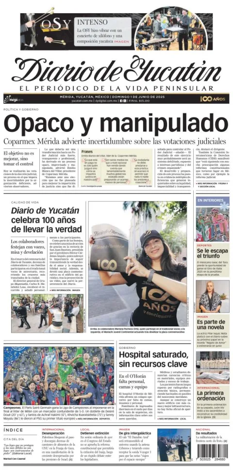 Portada de Diario de Yucatán