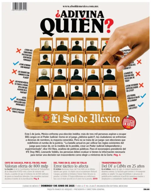 Portada de El Sol de Mexico