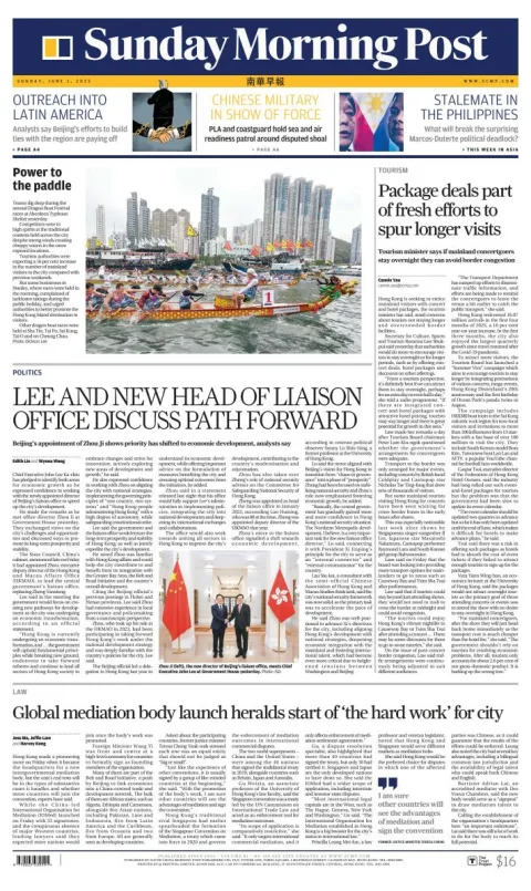 Portada de South China Morning Post