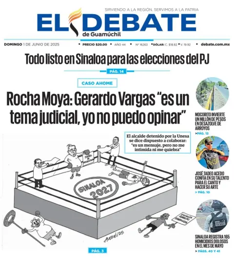 Portada de El Debate de Guamuchil