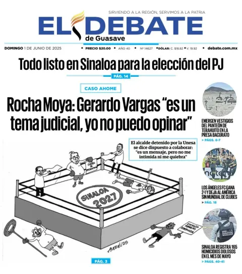 Portada de El Debate de Guasave