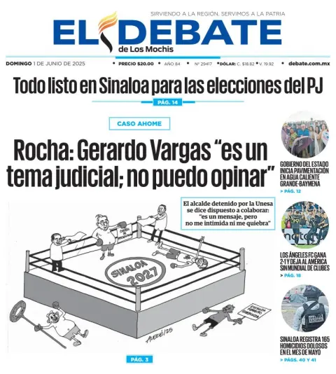 Portada de El Debate de los Mochis