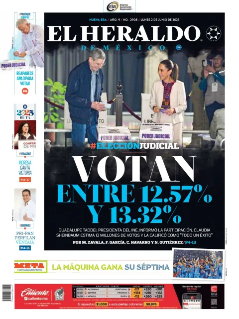 Portada de El Heraldo de Mexico
