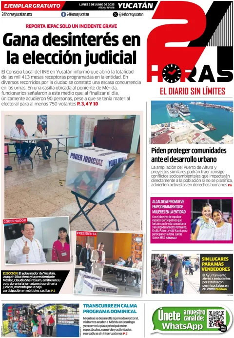 Portada de 24 Horas Yucatan