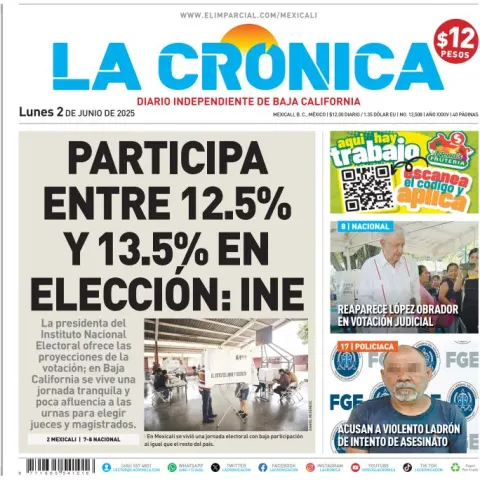 Portada de La Cronica
