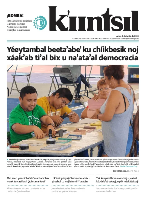 Portada de La Jornada - Kiintsil del lunes, 2 de junio de 2025