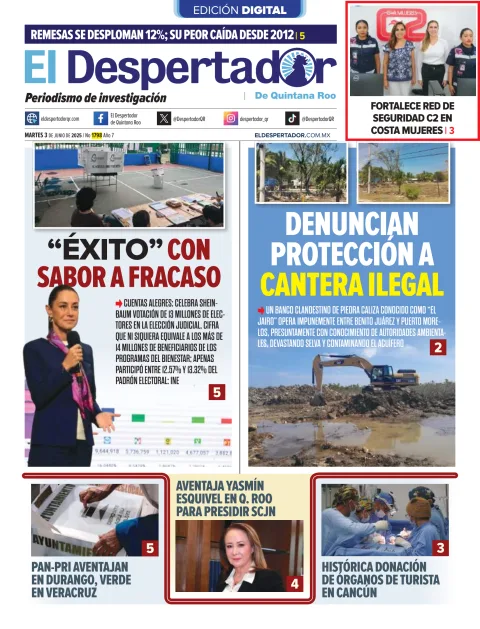 Portada de El Despertador de Quintana Roo