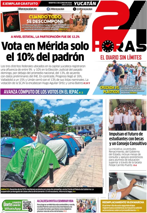 Portada de 24 Horas Yucatan