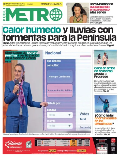 Portada de Publimetro Merida