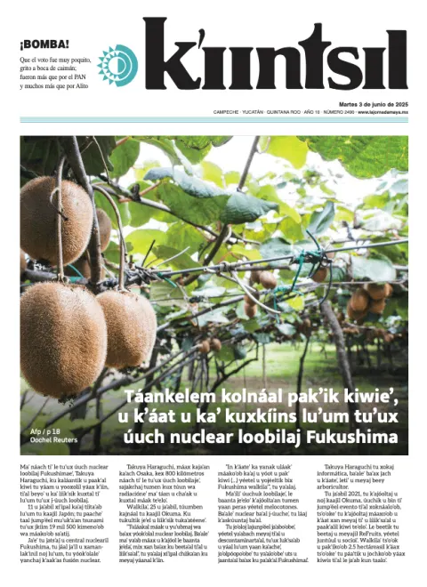 Portada de La Jornada - Kiintsil del martes, 3 de junio de 2025