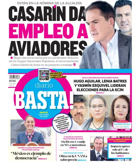 Portada de Basta del martes, 3 de junio de 2025