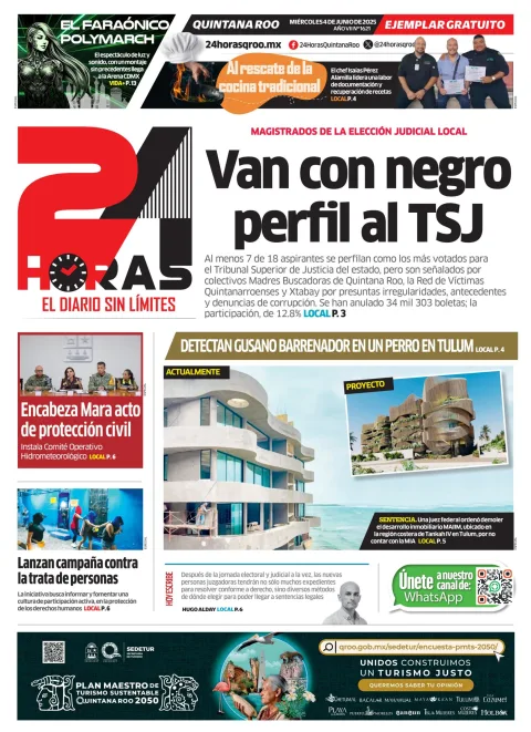 Portada de 24 Horas Quintana Roo
