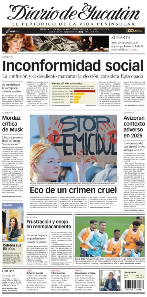 Portada de Diario de Yucatán