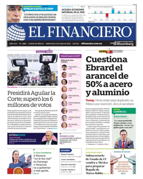 Portada de El Financiero