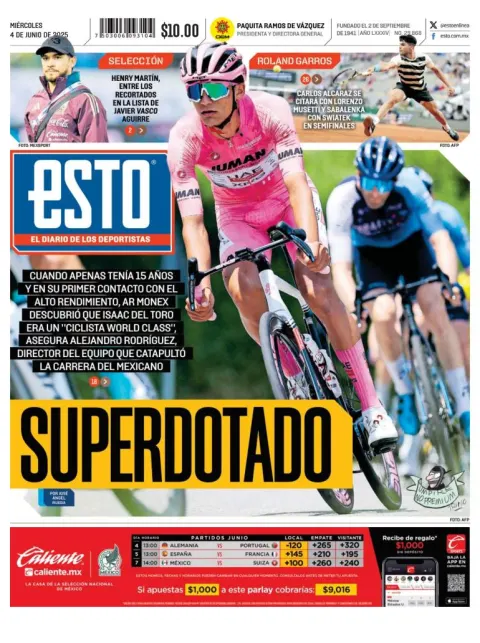 Portada de Esto del miércoles, 4 de junio de 2025