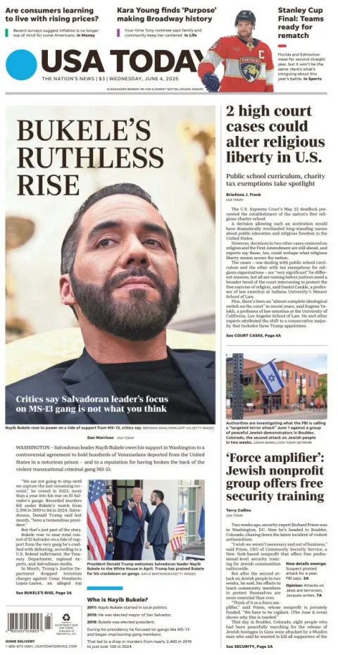 Portada de Usa Today