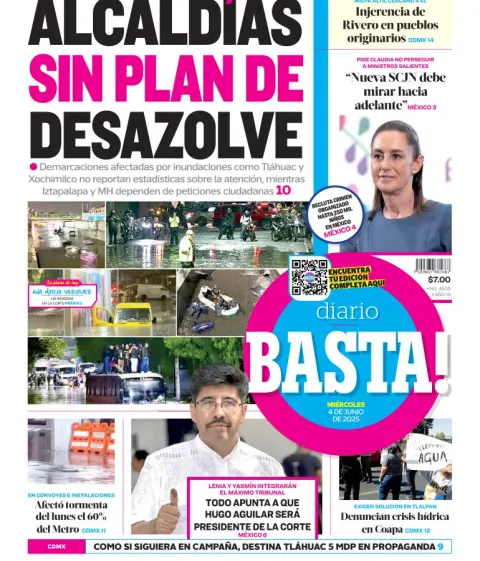 Portada de Basta del miércoles, 4 de junio de 2025