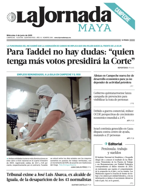 Portada de La Jornada Maya Campeche del miércoles, 4 de junio de 2025