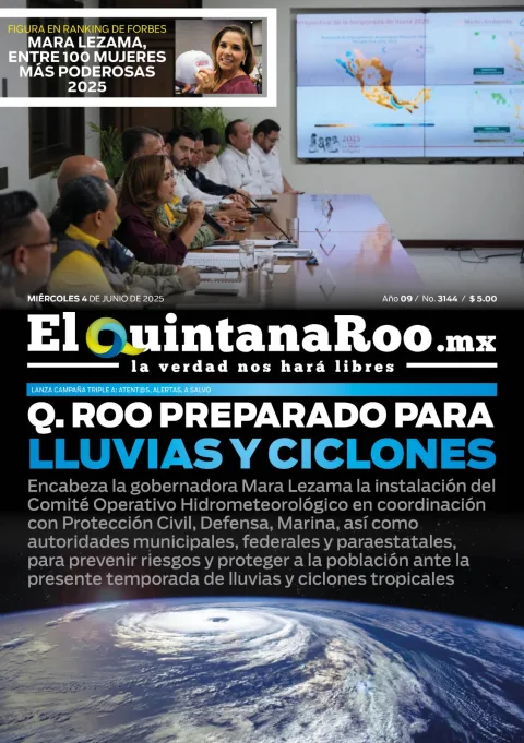 Portada de El Quintana Roo (portada) del miércoles, 4 de junio de 2025