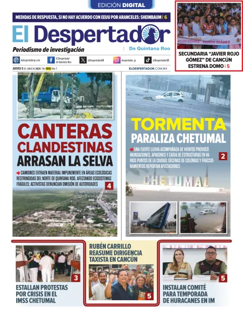 Portada de El Despertador de Quintana Roo
