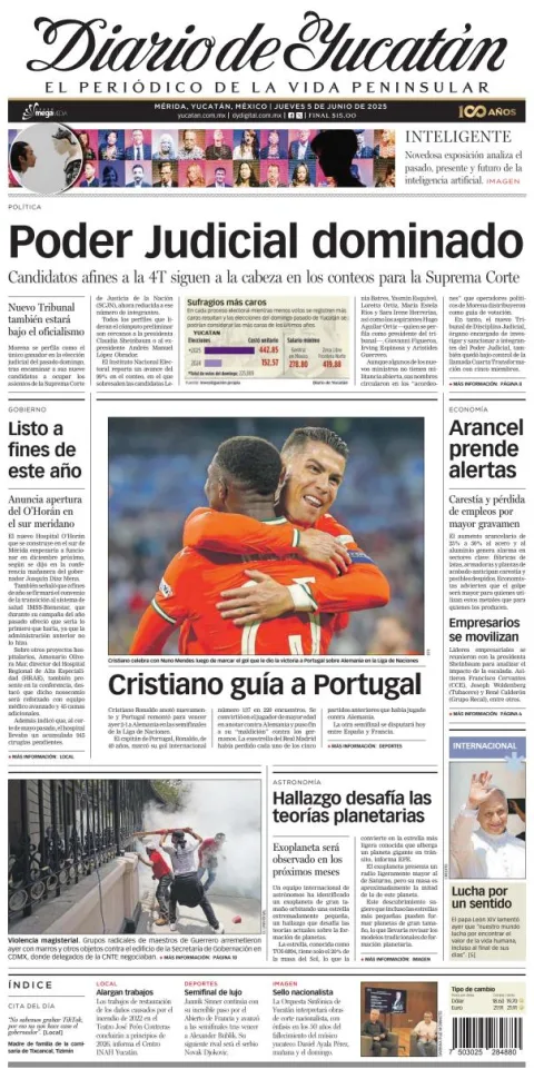 Portada de Diario de Yucatán